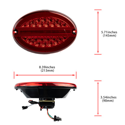Red Lens LED Halo Tail Light Assembly For 1997-2004 Chevrolet Corvette C5 - NS Auto Lighting