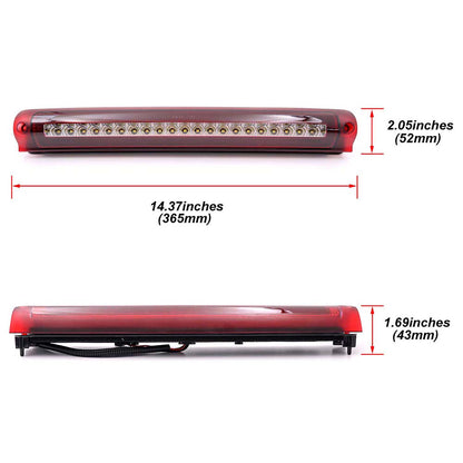 Red Lens F1 Style Strobe LED Third Brake Light For 1997-2003 Ford F150, etc. - NS Auto Lighting