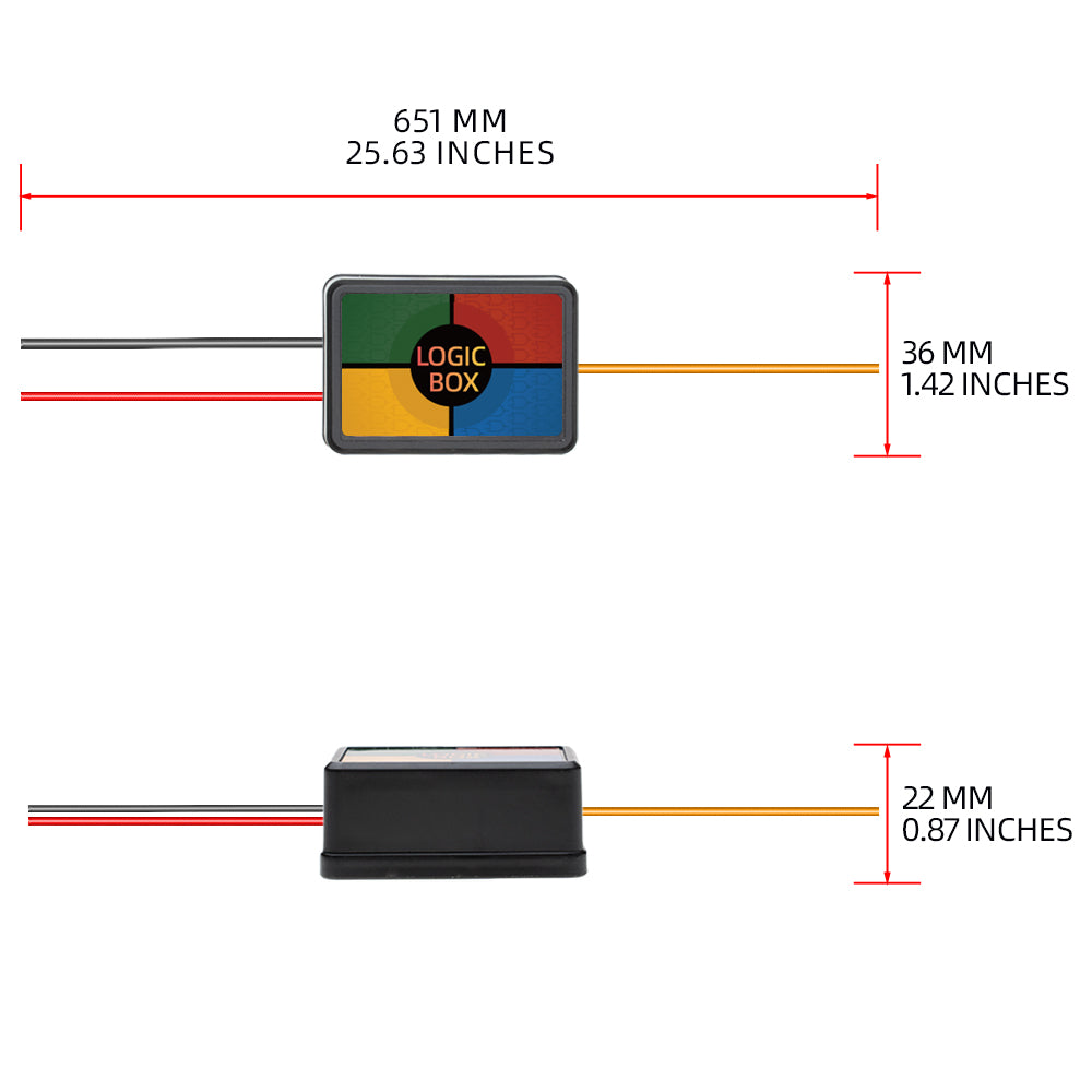Module logique de troisième feu stop pour câblage de camionnette Kit de boîtier logique de troisième feu stop pour empêcher le troisième feu stop du camping-car/camion de clignoter lorsque les clignotants sont allumés