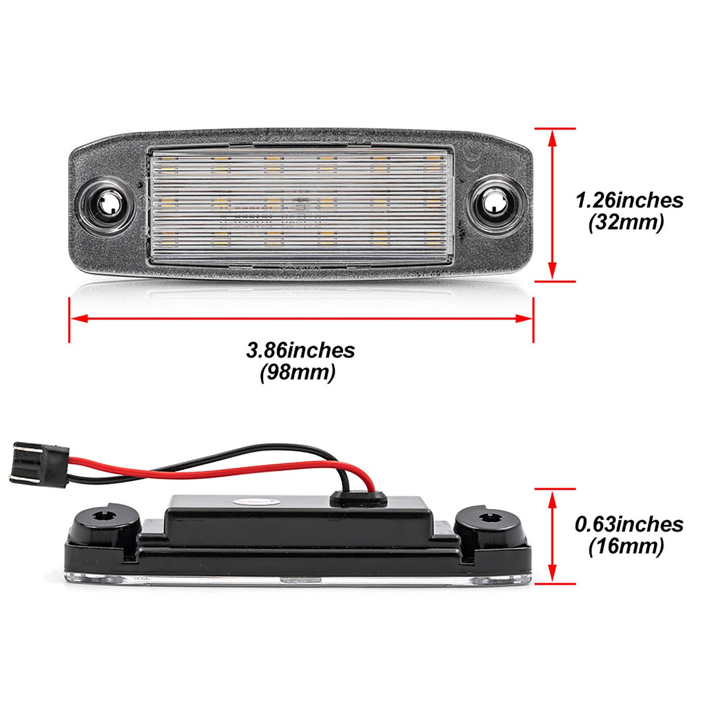LED License Plate Lights For Hyundai Kona, Kia Sportage, etc.