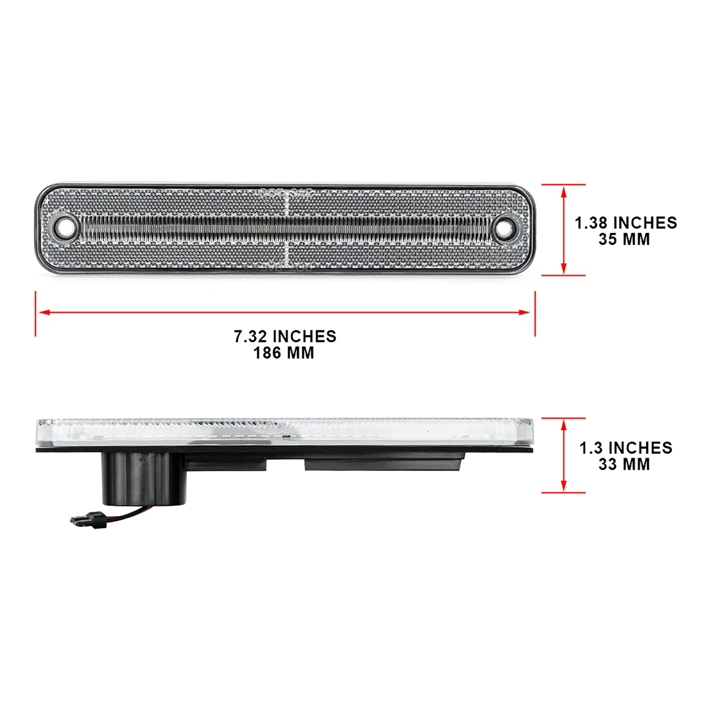 Clear Lens LED Front&Rear Side Marker Lights For 1973-1979 Ford F-Series, etc. - NS Auto Lighting