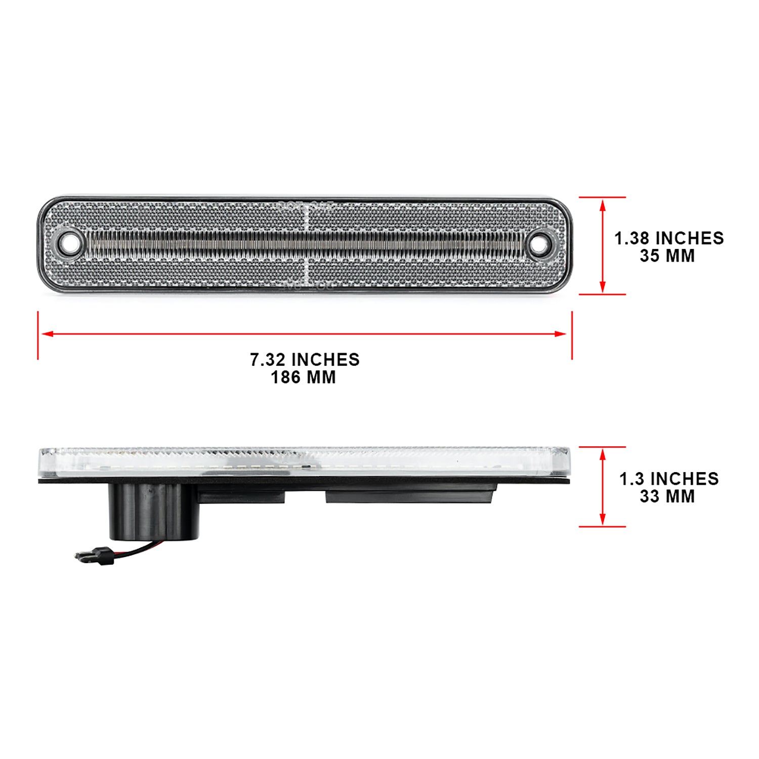 Clear Lens LED Front&Rear Side Marker Lights For 1973-1979 Ford F-Series, etc. - NS Auto Lighting
