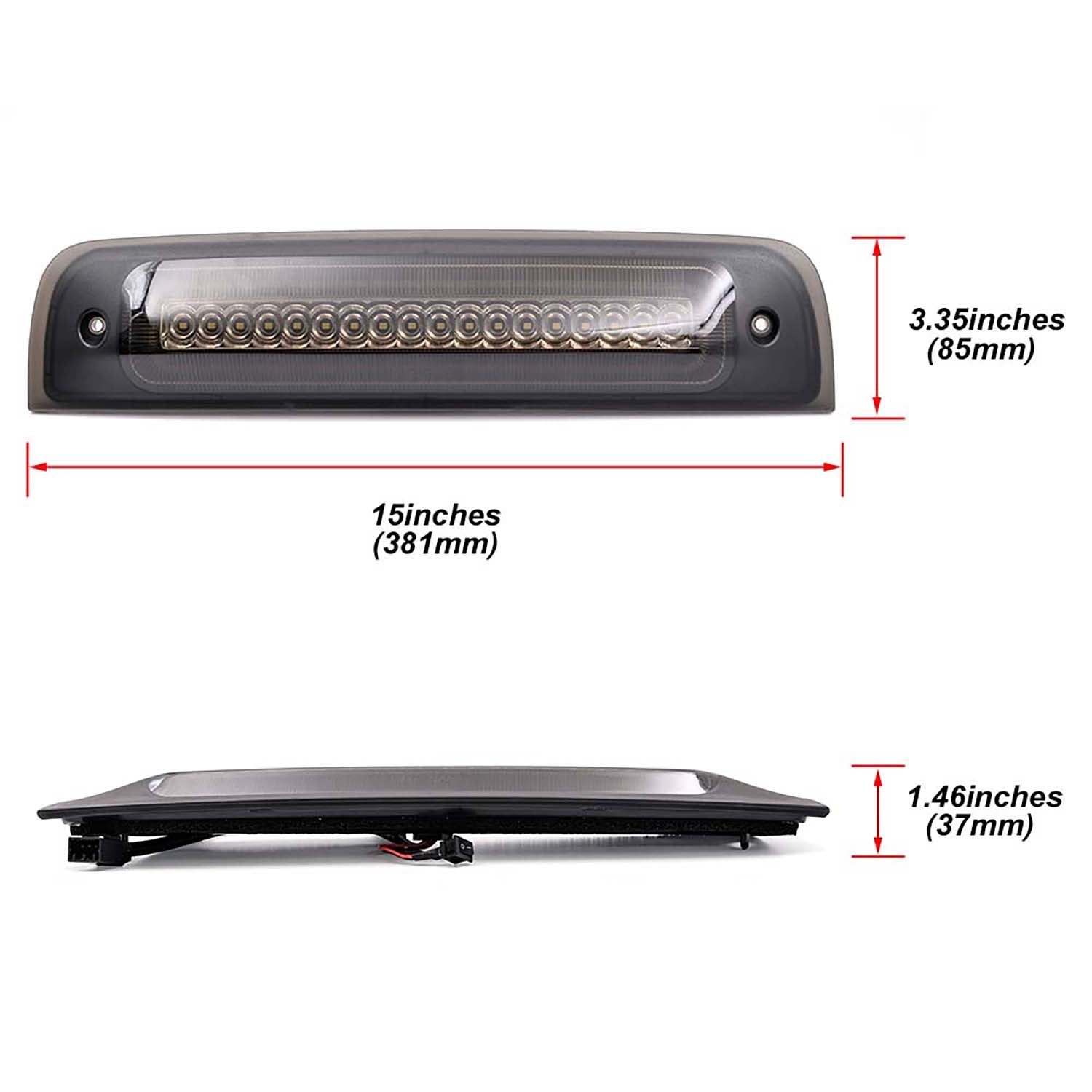 Smoked Lens F1 Style Strobe LED Third Brake Light For 2009-2018 Dodge Ram - NS Auto Lighting