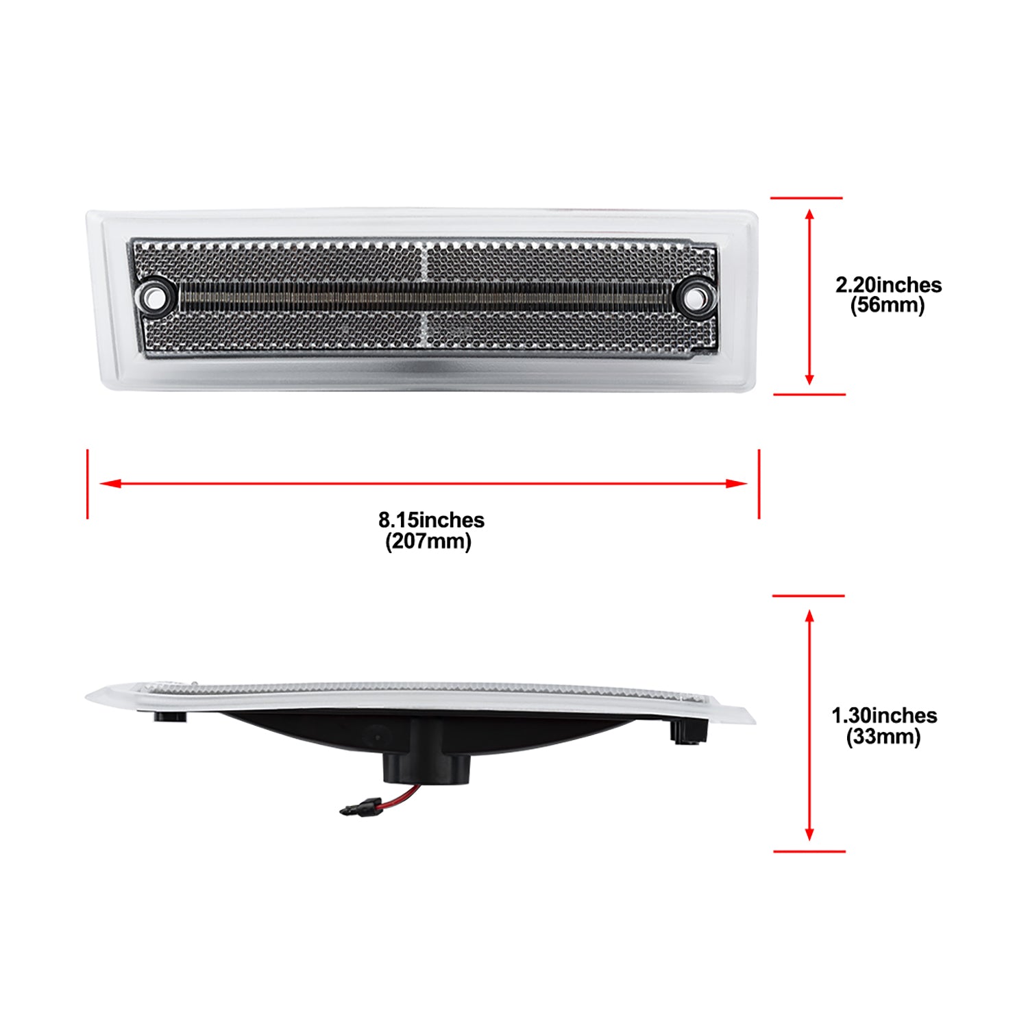 Clear Lens Amber LED Front Side Marker Lights For 1981-1991 Chevrolet GMC C/K R/V Series Pickup, etc. - NS Auto Lighting