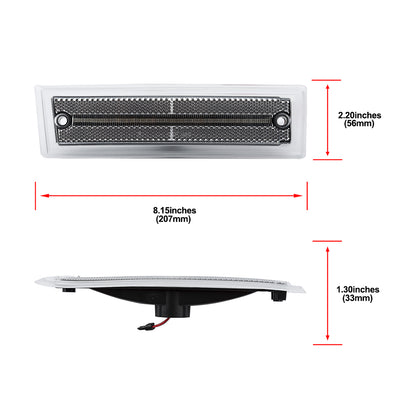 Clear Lens Amber LED Front Side Marker Lights For 1981-1991 Chevrolet GMC C/K R/V Series Pickup, etc. - NS Auto Lighting