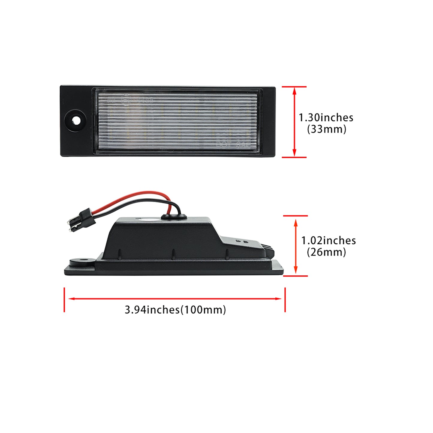 Feux de plaque d&#39;immatriculation à LED pour Hyundai Tucson, Kia Niro, etc.