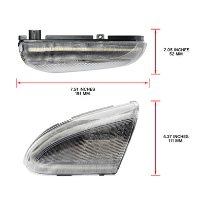 Clear Lens Dynamic Switchback LED Side Mirror Turn Signal & Puddle Lights For 2009-2023 Dodge Ram - NS Auto Lighting