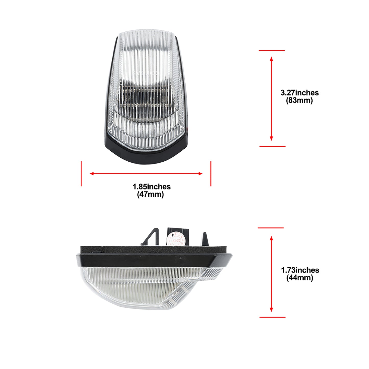 Clear Lens Amber LED Cab Roof Lights For 2017+ Ford Super Duty - NS Auto Lighting