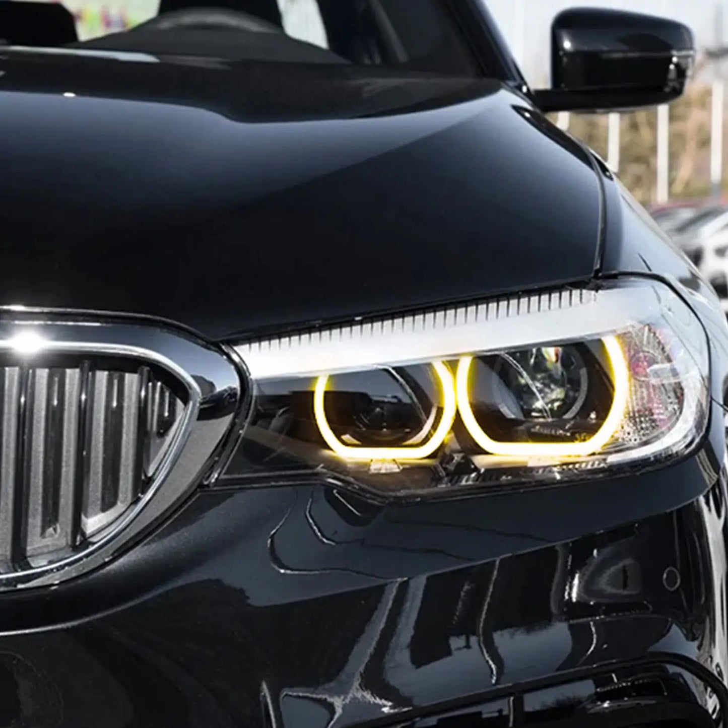 CSL-Style Yellow Standard Headlight DRL Module Set for BMW G30 G32 Pre-LCI