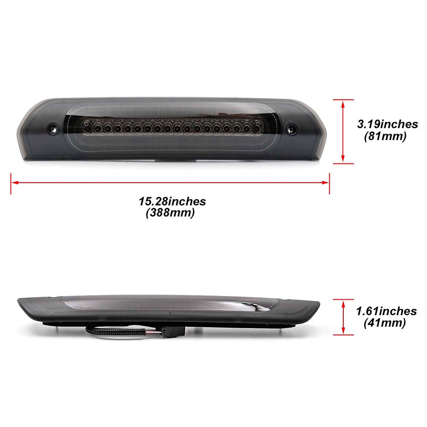 Smoked Lens F1 Style Strobe LED Third Brake Light For 2002-2009 Dodge Ram - NS Auto Lighting