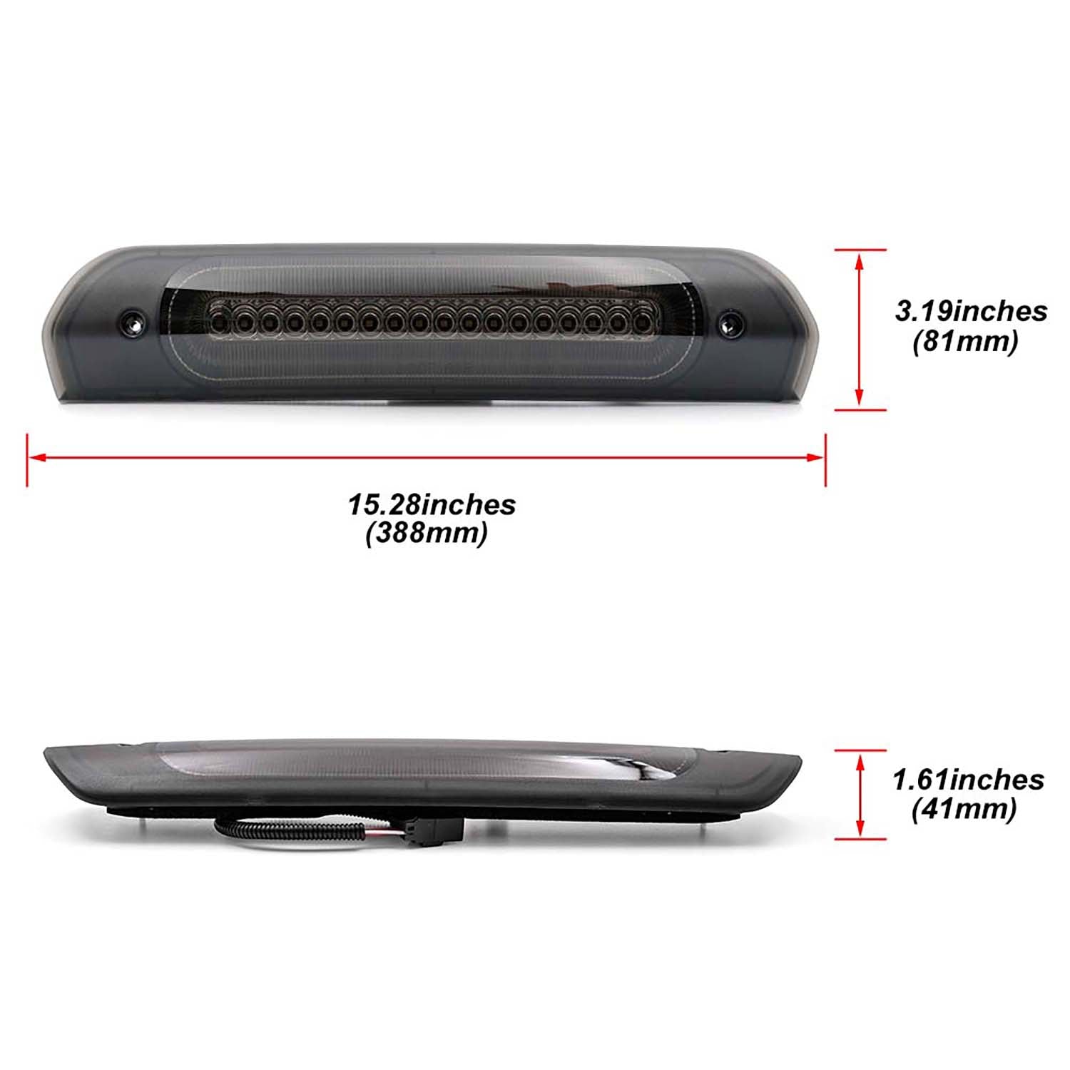 Smoked Lens F1 Style Strobe LED Third Brake Light For 2002-2009 Dodge Ram - NS Auto Lighting