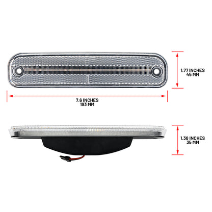 Clear Lens LED Front & Rear Side Marker Lights For 1973-1980 Chevrolet GMC C/K Series Trucks, etc. - NS Auto Lighting
