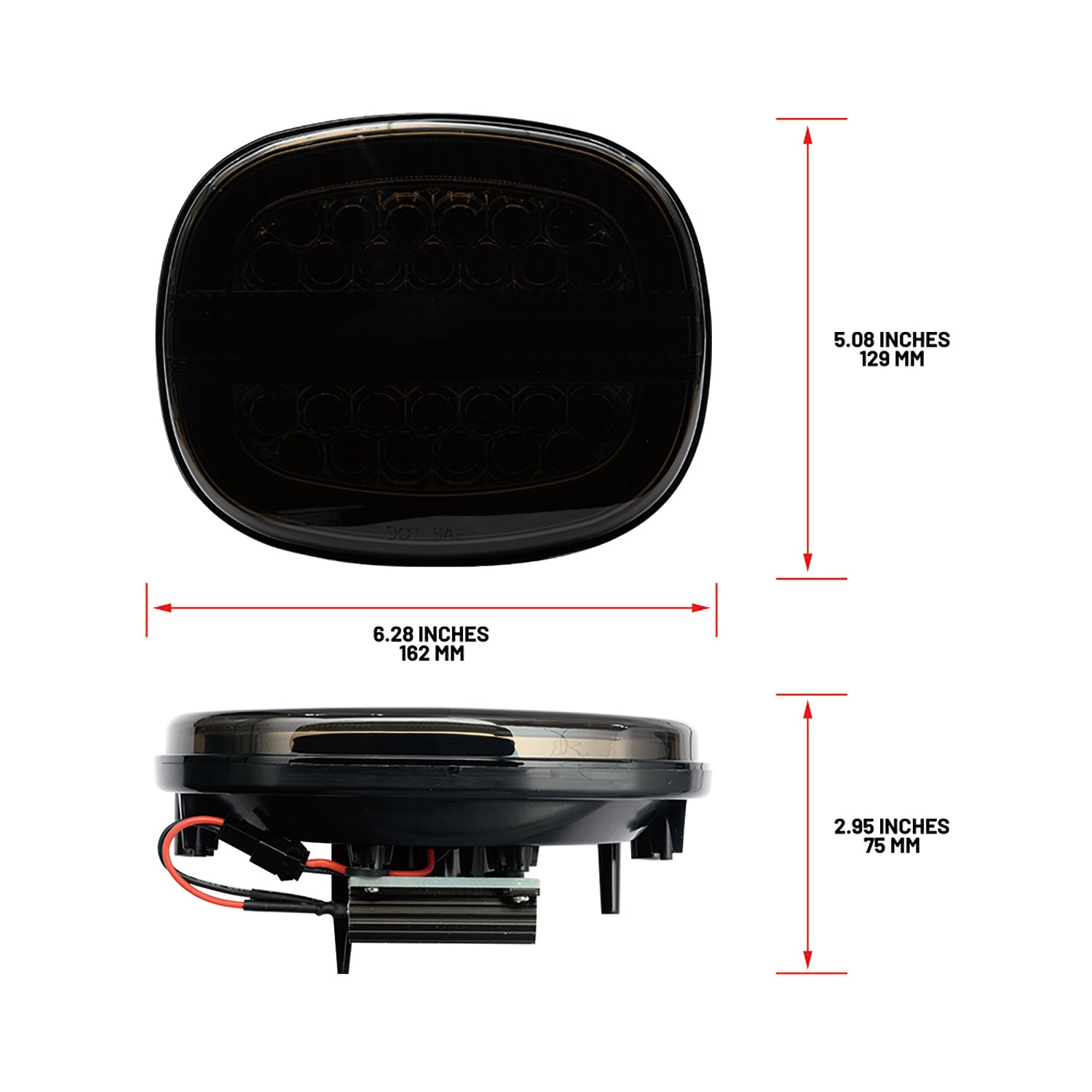 Smoked Lens LED Halo Tail Light Assembly For 1991-1996 Chevrolet Corvette C4 - NS Auto Lighting