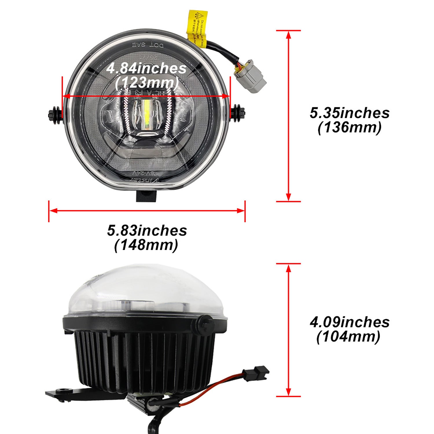 Clear Lens LED Halo Fog Light Assembly For 2013-2018 Mini - NS Auto Lighting