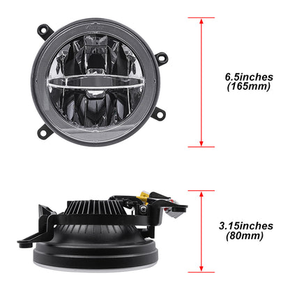 Clear Lens LED Halo Fog Light Assembly For 2005-2009 Ford Mustang GT - NS Auto Lighting