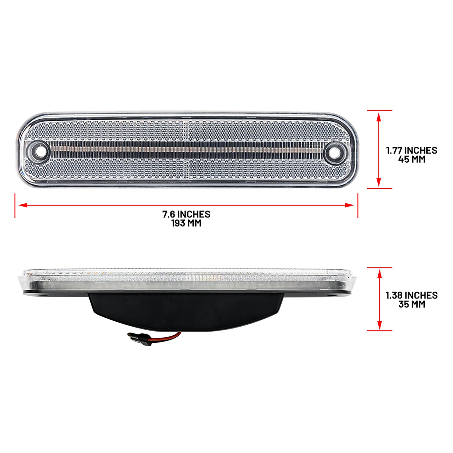 Clear Lens LED Front & Rear Side Marker Lights For 1973-1980 Chevrolet GMC C/K Series Trucks - NS Auto Lighting