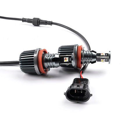 RGB H8 LED Angel Eye Halo Ring Marker Bulbs For BMW E82, E90, E91, etc. - NS Auto Lighting