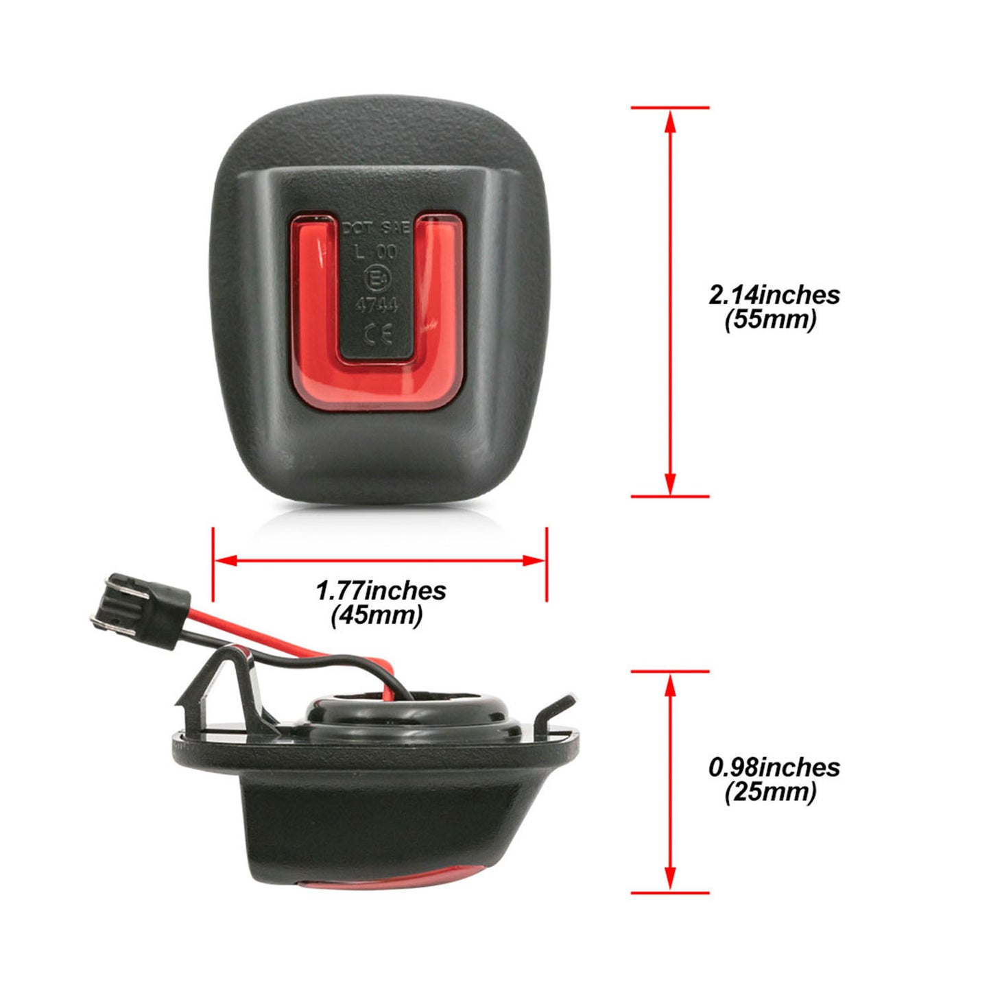 OLED U-Shaped License Plate Lights For 1998-2004 Nissan Frontier, etc. - NS Auto Lighting