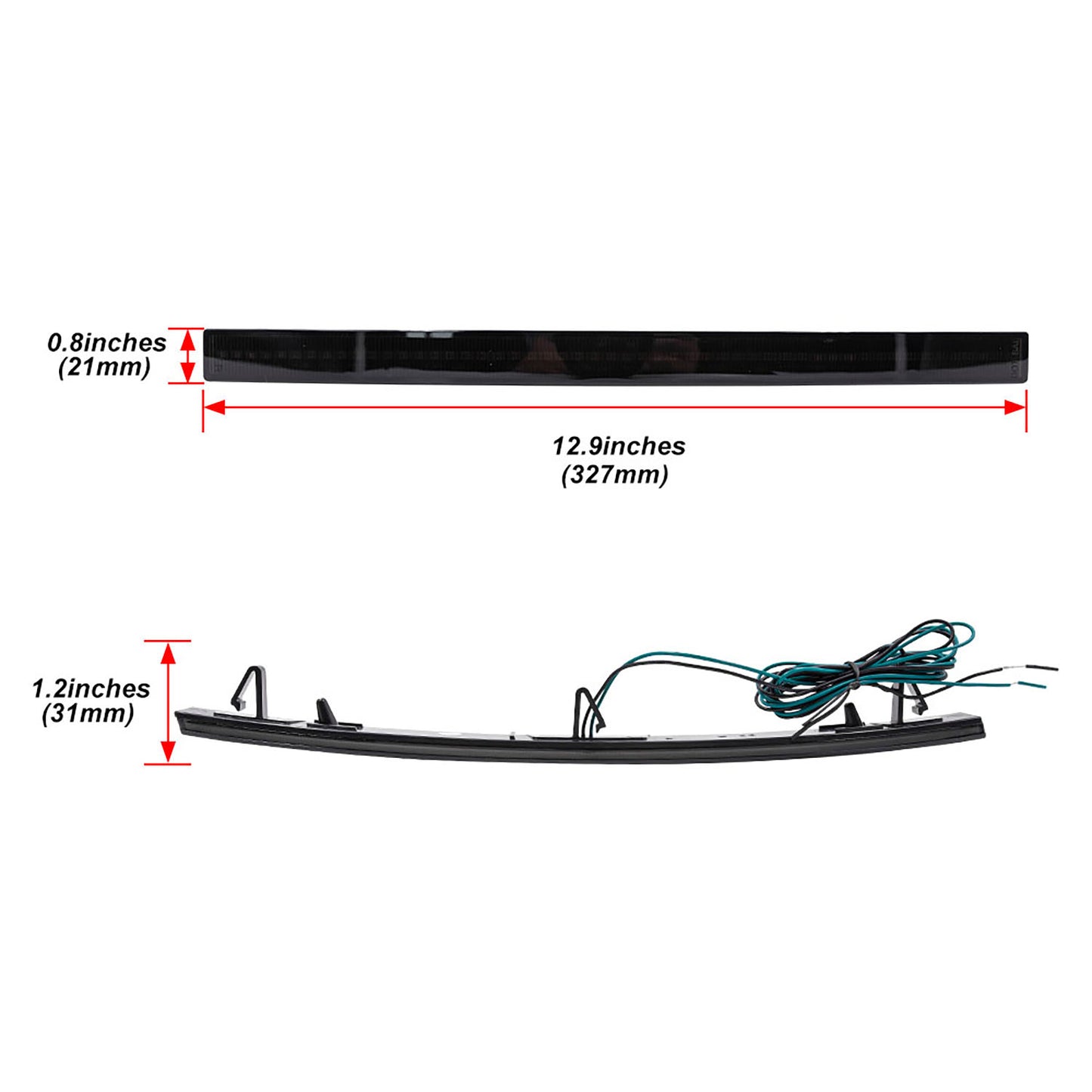 Smoked Lens LED Rear Bumper Reflector Lights For 2014-2019 Chevrolet Corvette C7