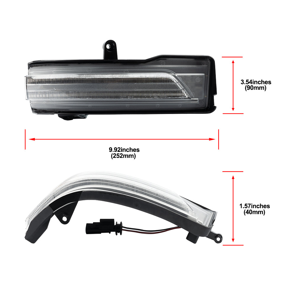 Clear Lens Dynamic LED Side Mirror Turn Signal Lights For 2019-2024 Dodge Ram 1500 DT - NS Auto Lighting