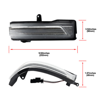 Clear Lens Dynamic LED Side Mirror Turn Signal Lights For 2019-2024 Dodge Ram 1500 DT - NS Auto Lighting