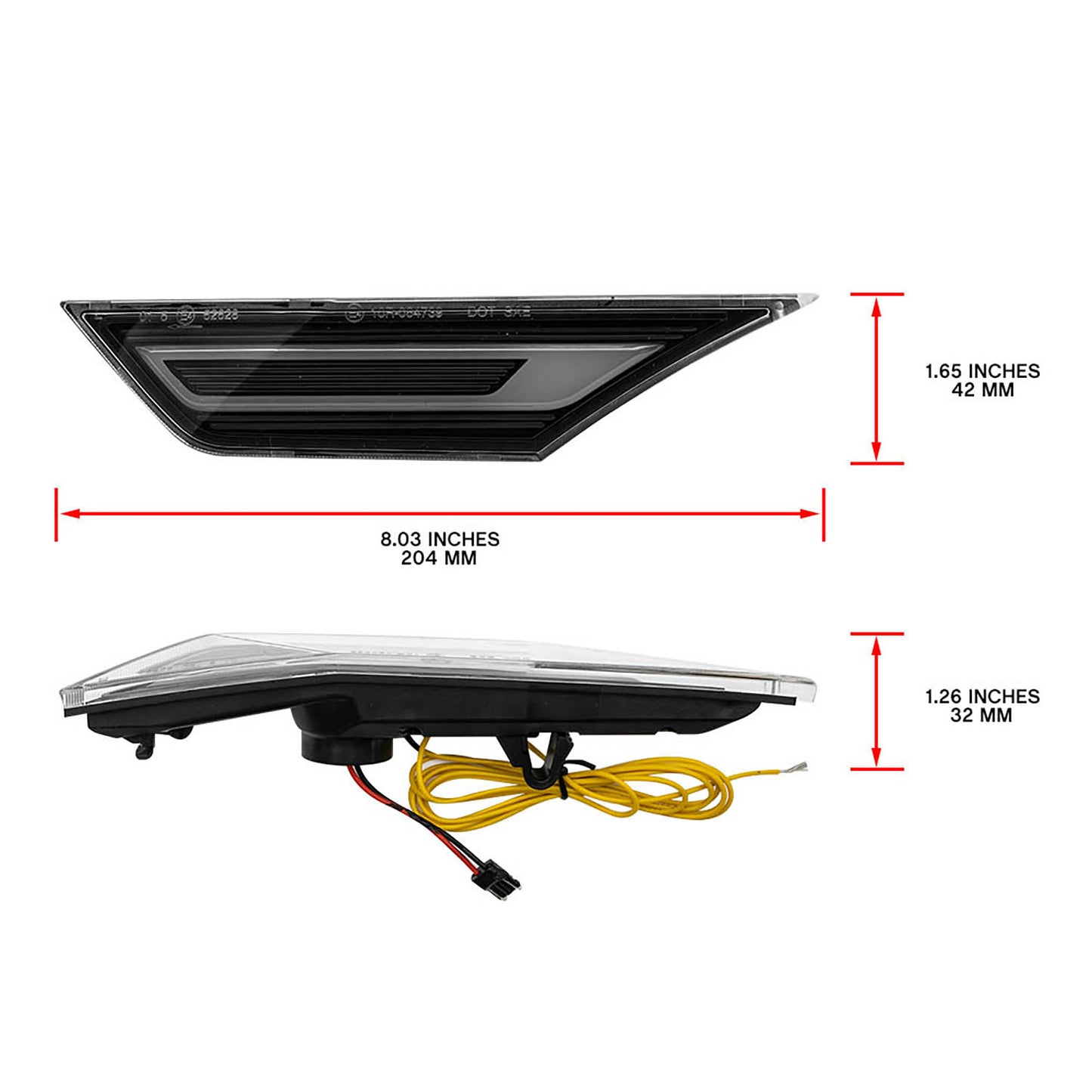 GT RS Style Clear Lens Switchback Dynamic LED Side Marker Lights For 2016-2021 10th Gen Honda Civic - NS Auto Lighting