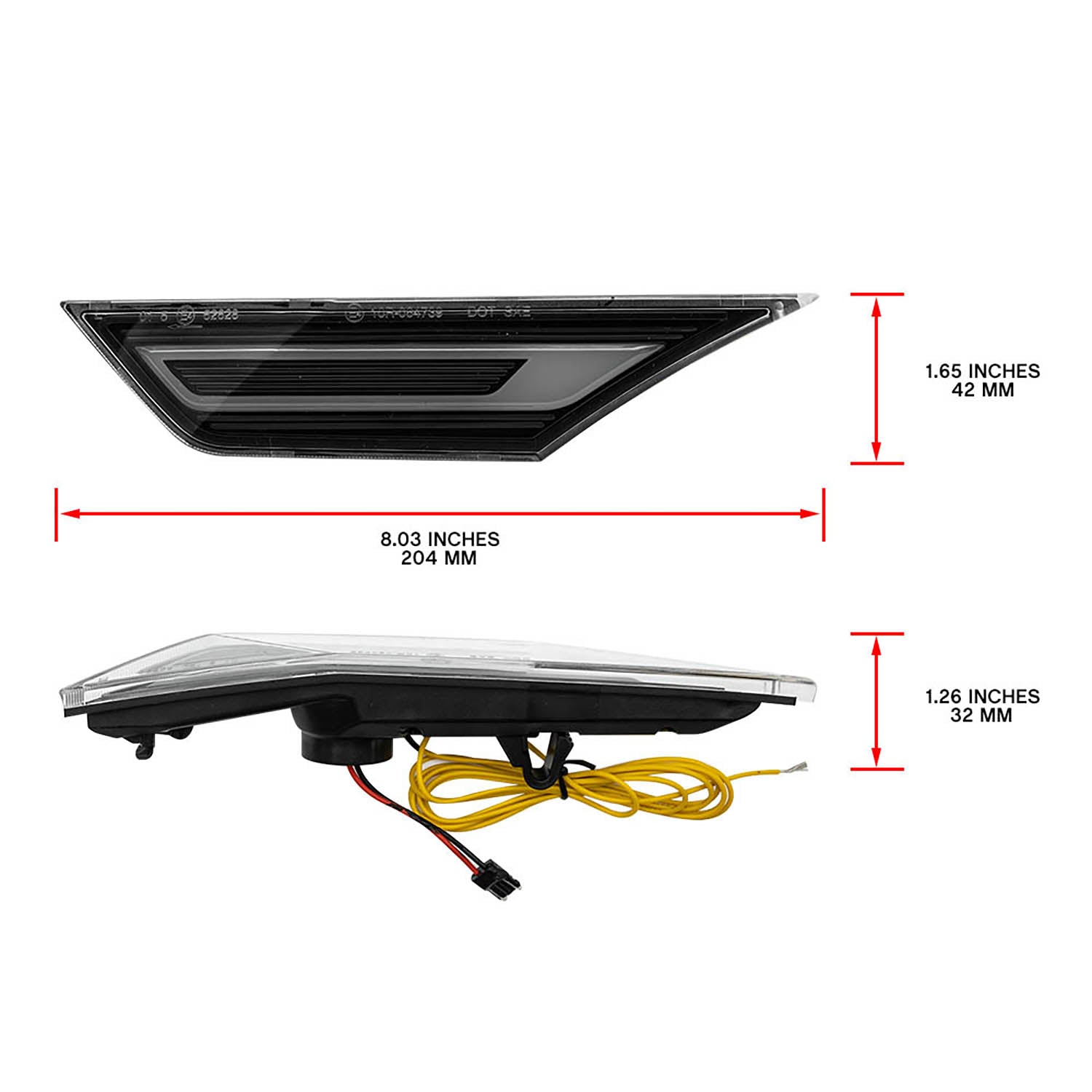 GT RS Style Clear Lens Switchback Dynamic LED Side Marker Lights For 2016-2021 10th Gen Honda Civic - NS Auto Lighting