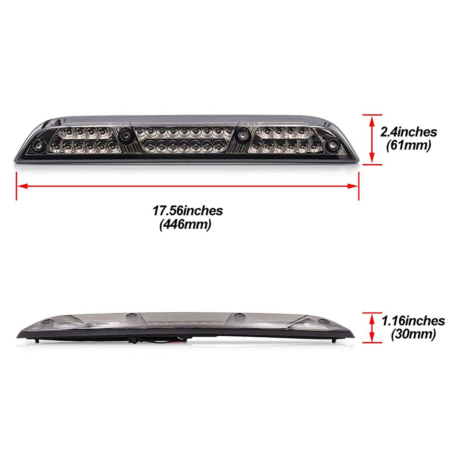 Smoked Lens F1 Style Strobe LED Third Brake Light For 2015-2020 Ford F150, etc. - NS Auto Lighting