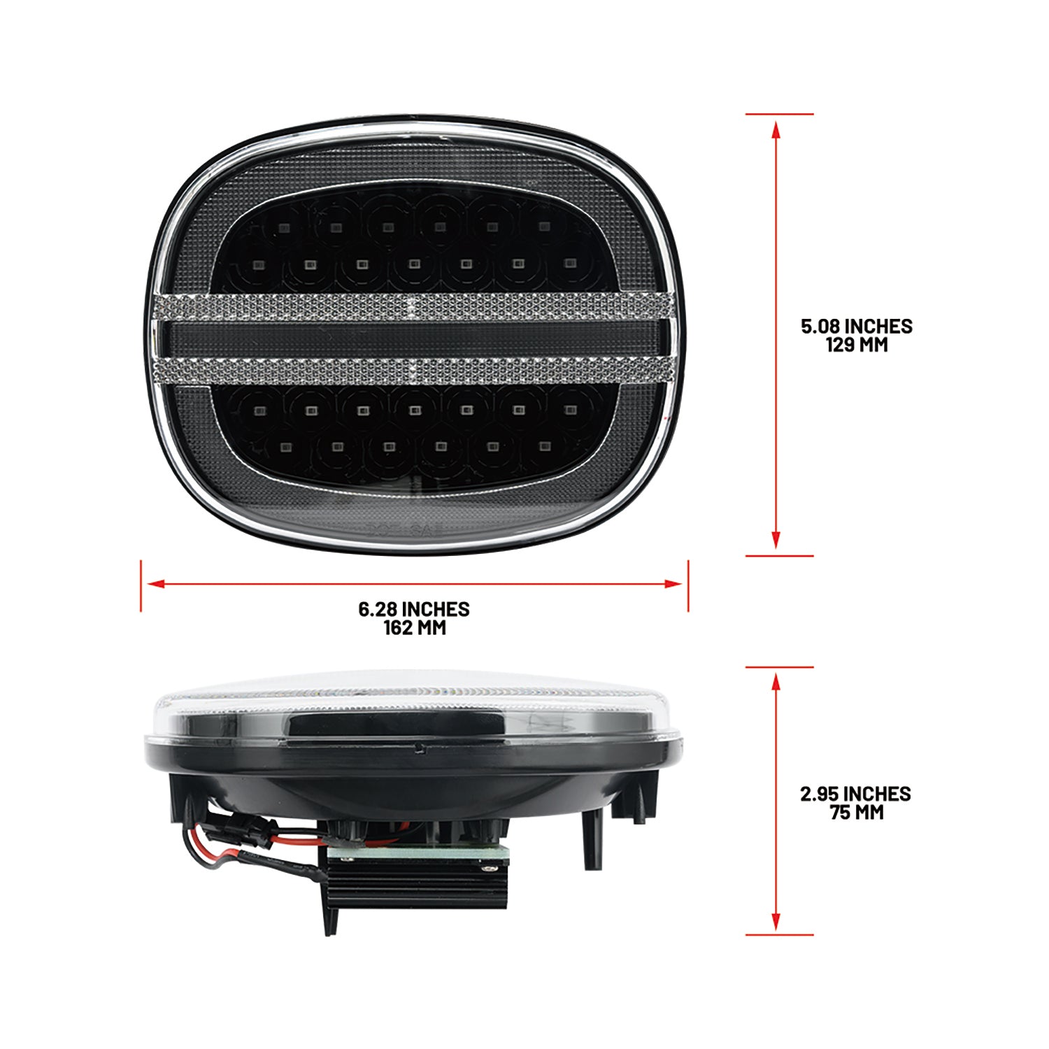 Clear Lens LED Halo Tail Light Assembly For 1991-1996 Chevrolet Corvette C4 - NS Auto Lighting