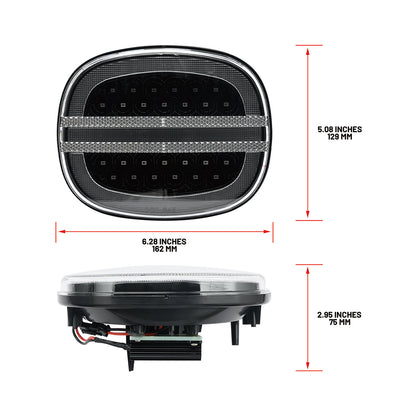 Clear Lens LED Halo Tail Light Assembly For 1991-1996 Chevrolet Corvette C4 - NS Auto Lighting