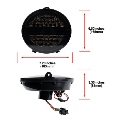 Smoked Lens LED Halo Tail Light Assembly For 2005-2013 Chevrolet Corvette C6 - NS Auto Lighting