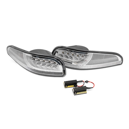 Clear Lens Switchback Dynamic LED Front Turn Signal Lights For 1997-2004 Chevrolet Corvette C5 - NS Auto Lighting