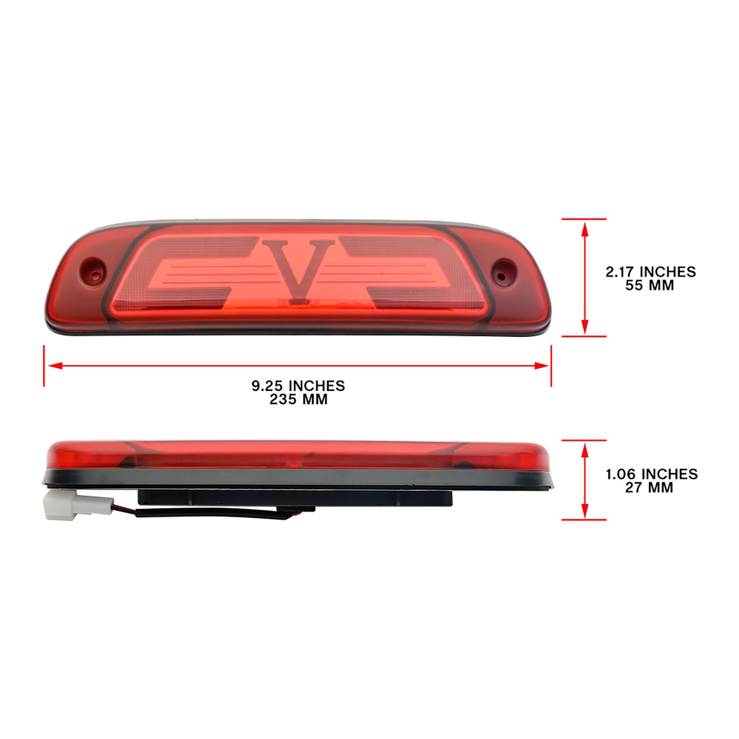 Red Lens Double C-Shaped LED Third Brake Light For 1995-2015 Toyota Tacoma - NS Auto Lighting
