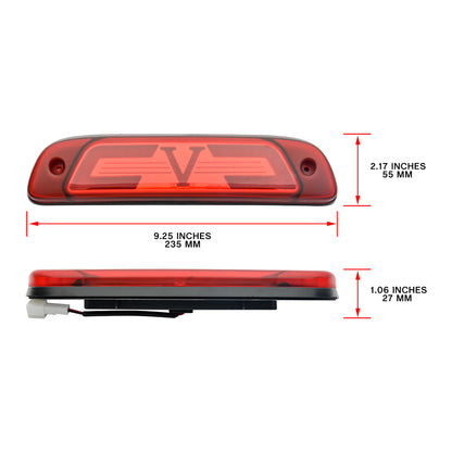 Red Lens Double C-Shaped LED Third Brake Light For 1995-2015 Toyota Tacoma - NS Auto Lighting