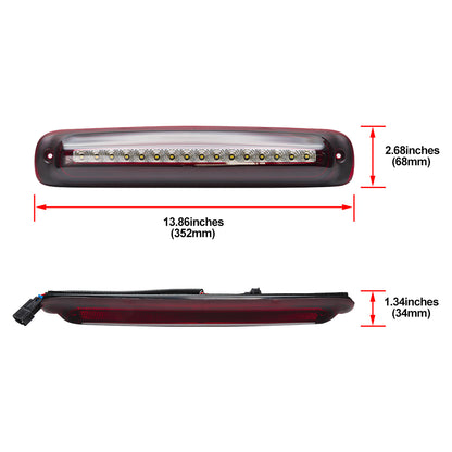 Red Lens F1 Style Strobe LED Third Brake Light For 1999-2007 Chevrolet Silverado, GMC Sierra - NS Auto Lighting