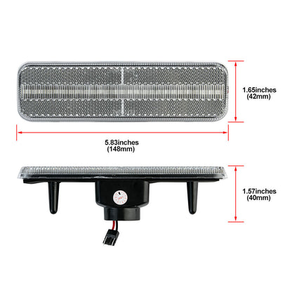 Clear Lens Amber LED Side Marker Lights For 1972-1993 Dodge Ram, etc. - NS Auto Lighting