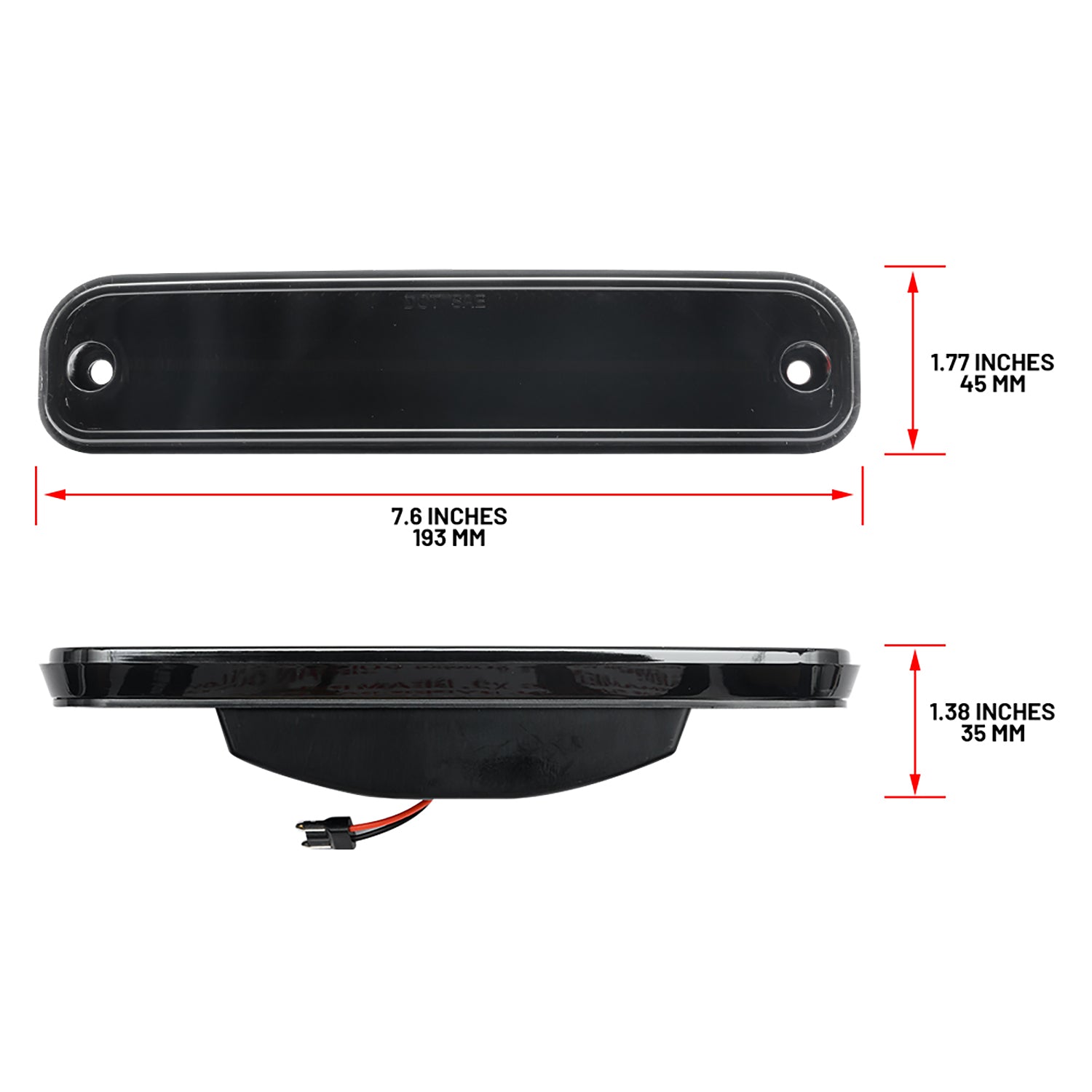 Smoked Lens LED Rear Side Marker Lights For 1973-1987 Chevrolet GMC C/K Series Trucks, etc. - NS Auto Lighting