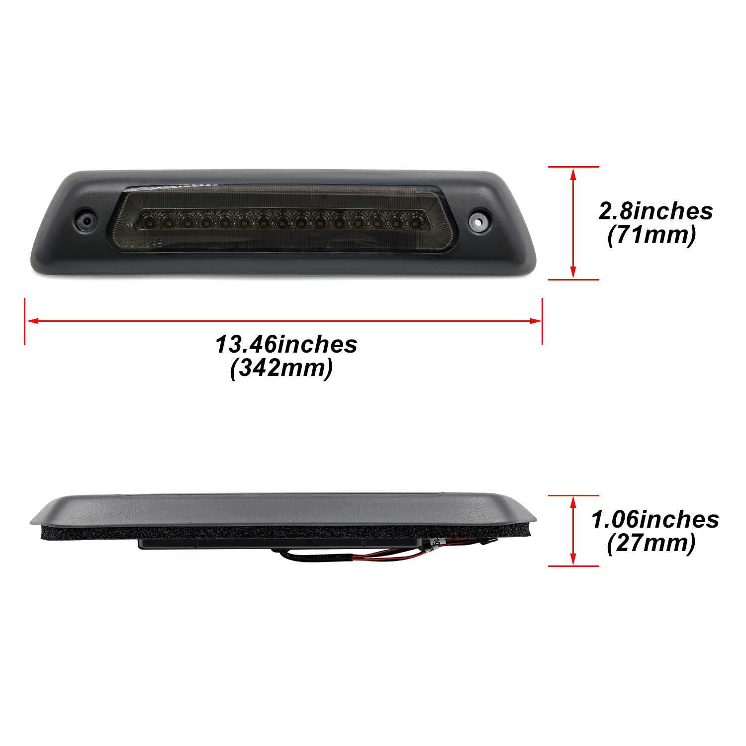 Smoked Lens LED Third Brake Light For 2009-2014 Ford F-150 SVT Raptor - NS Auto Lighting