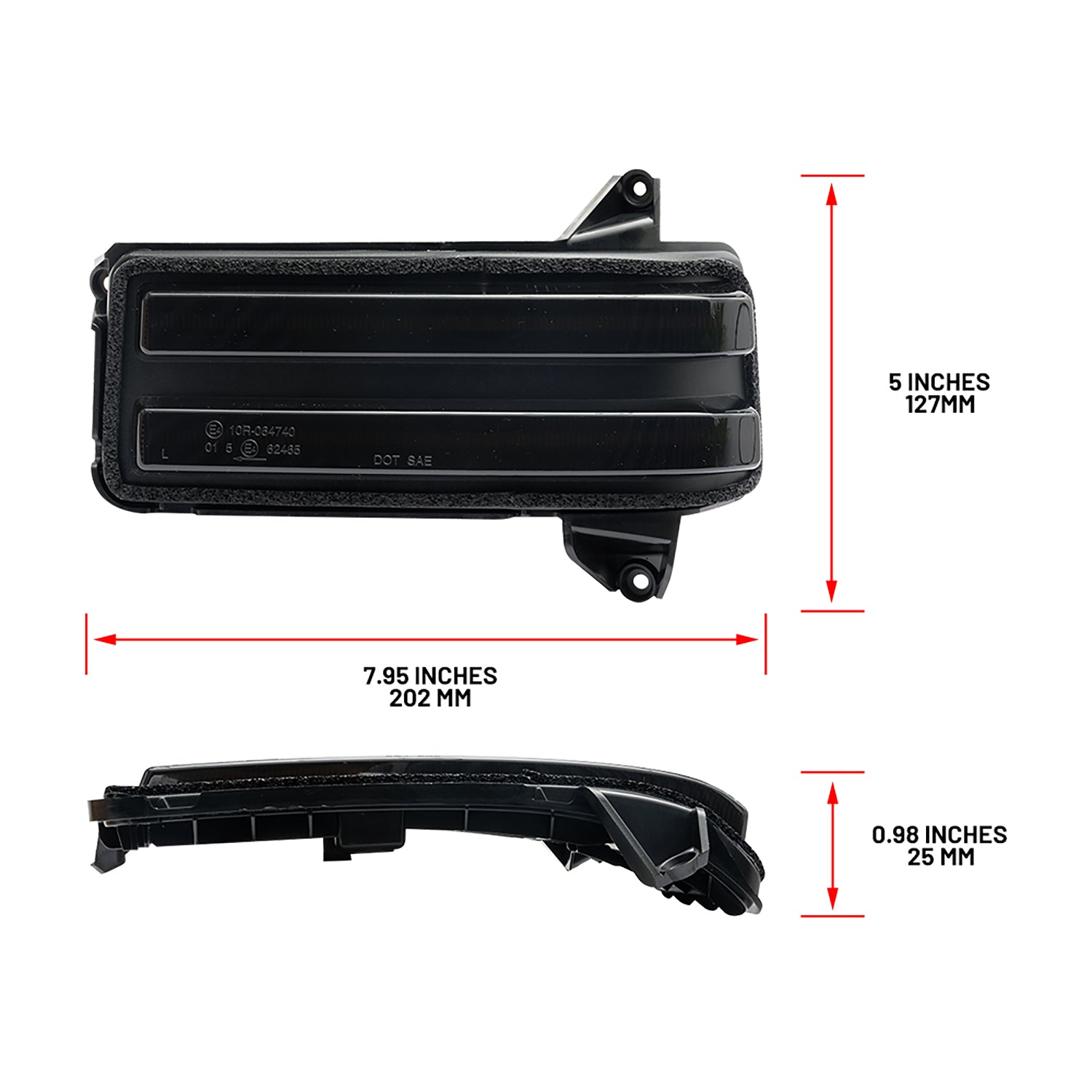 Smoked Lens Dynamic Switchback LED Towing Mirror Turn Signal Lights For 2020+ Chevrolet Silverado, GMC Sierra - NS Auto Lighting