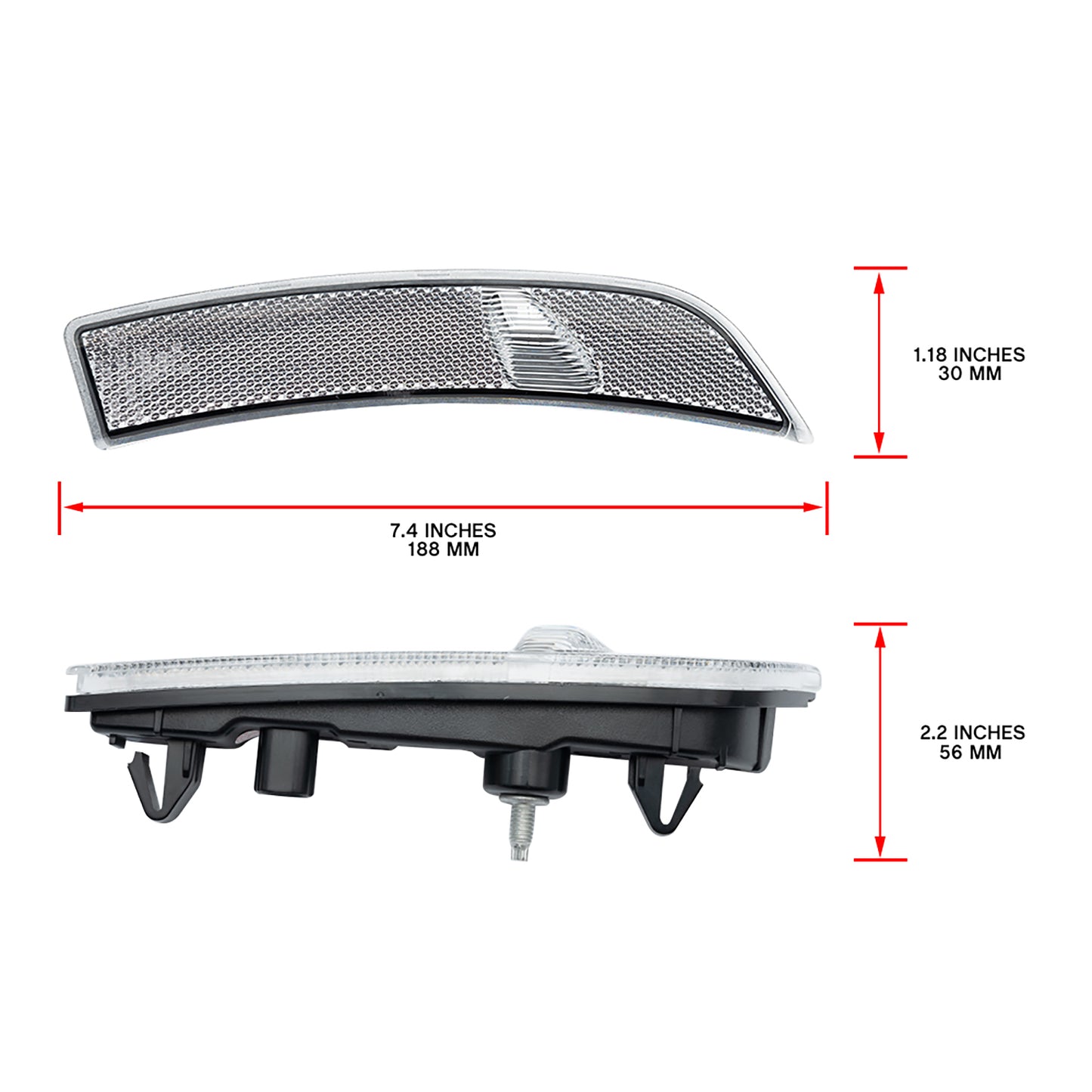 JDM Style Clear Lens Amber LED Front Bumper Side Marker Lights For 2022+ Toyota GR86 - NS Auto Lighting