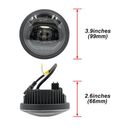 Smoked Lens LED Halo Fog Light Assembly For 2010-2013 Chevrolet Camaro - NS Auto Lighting