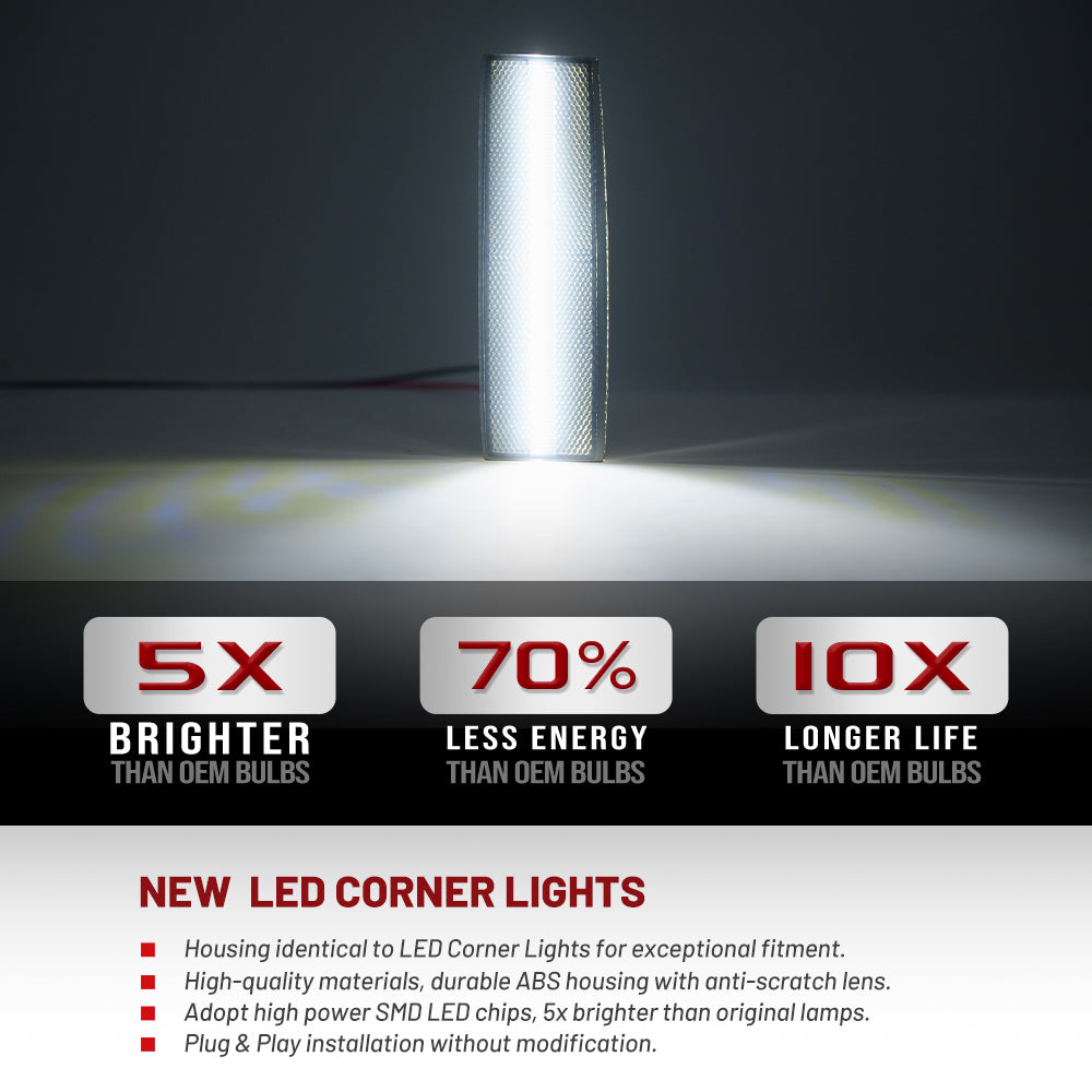 Feux de clignotants de rétroviseur de remorquage à LED à lentille fumée pour Dodge Ram 2010-2023