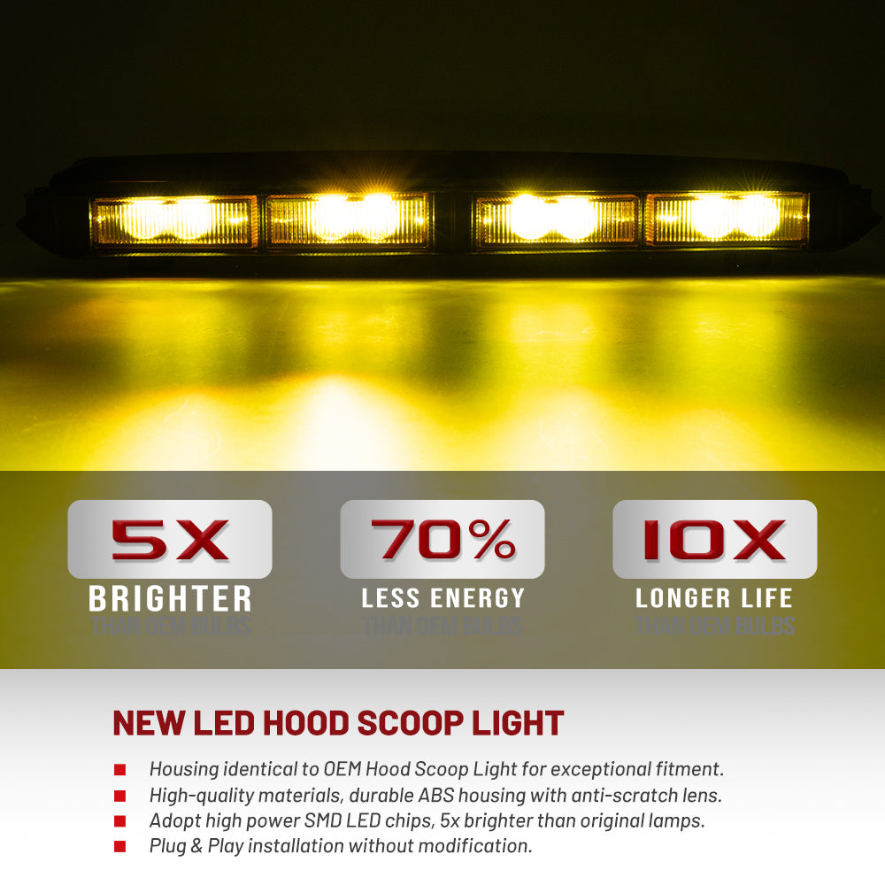 Ensemble de feux antibrouillard à LED à lentille transparente pour Ford Mustang GT 2005-2009