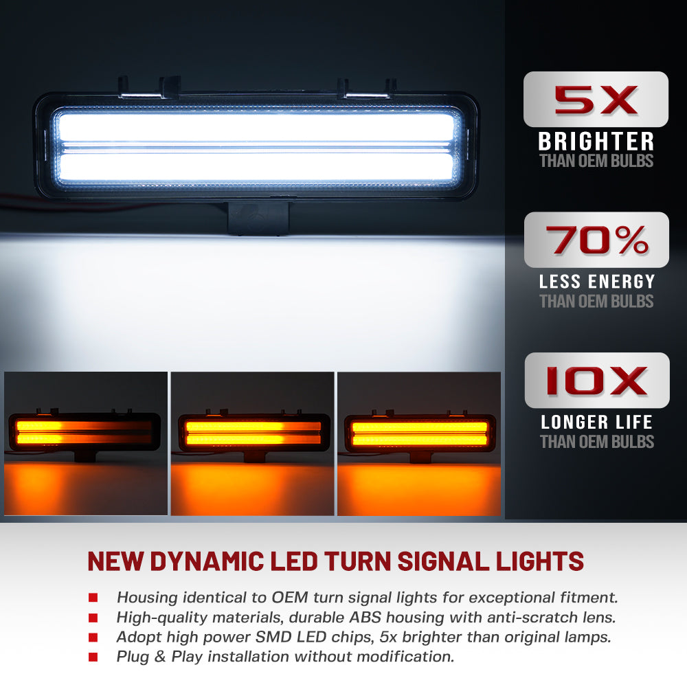 Getönte Linse LED Abschleppspiegel Blinker Lichter für 2010-2023 Dodge Ram