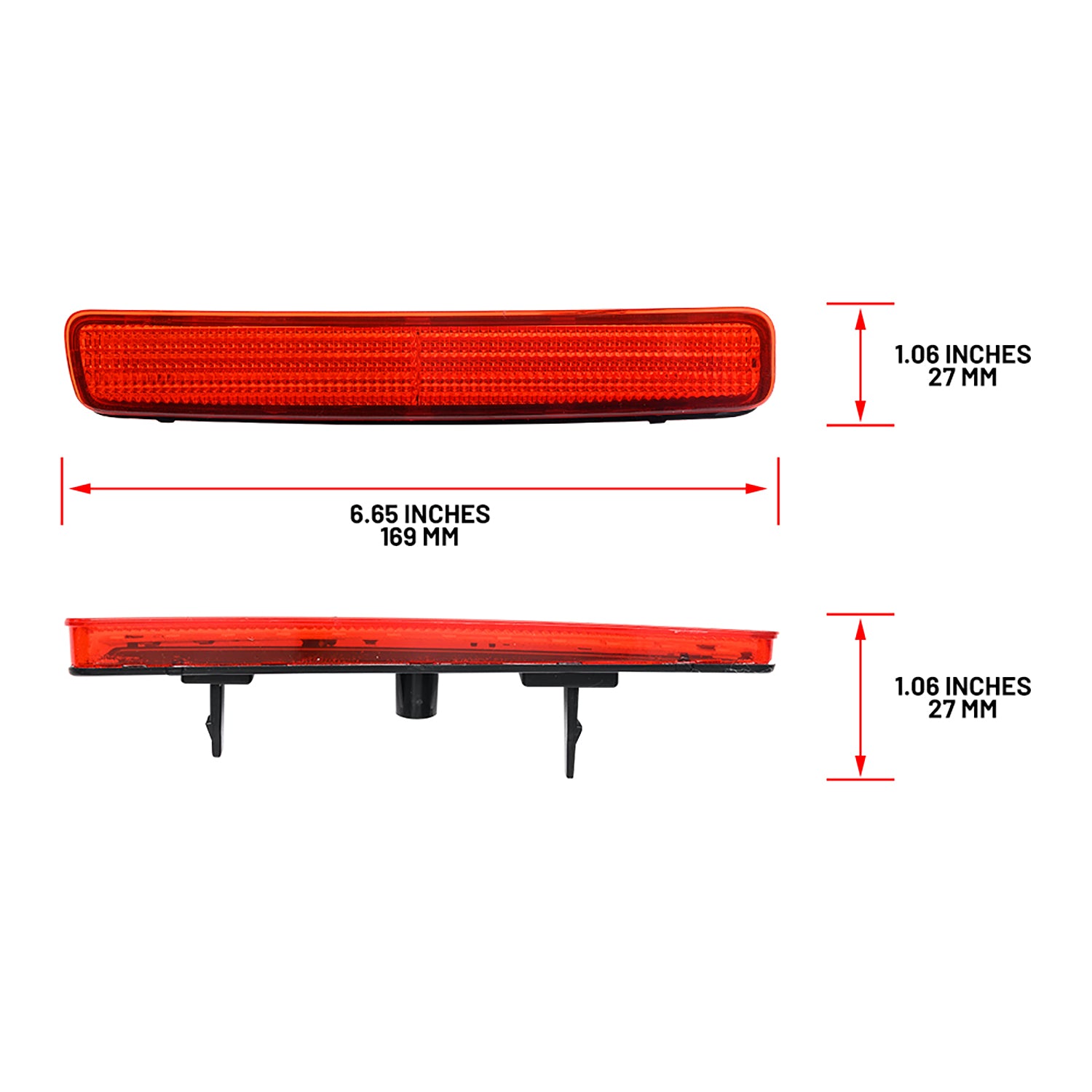 Red Lens LED Rear Bumper Reflector Lights For 2023+ Toyota GR Corolla, etc. - NS Auto Lighting