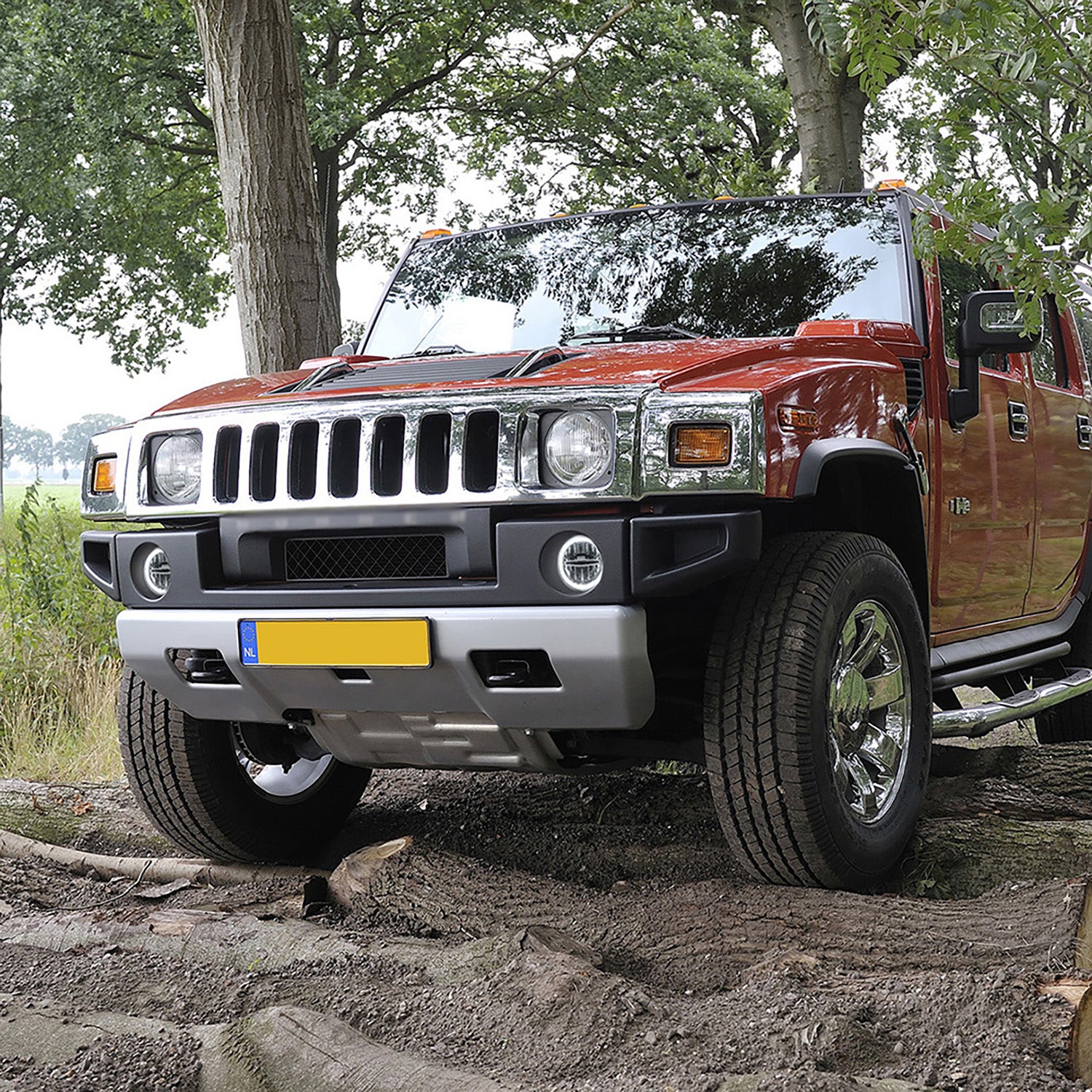 Clear Lens LED Halo Daytime Running Fog Light Assembly For 2003-2009 Hummer H2 - NS Auto Lighting