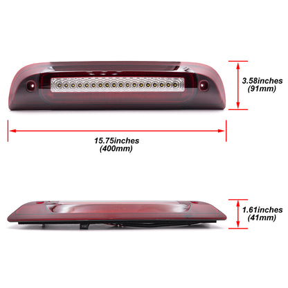 Red Lens F1 Style Strobe LED Third Brake Light For 2014-2019 Chevrolet Silverado, GMC Sierra - NS Auto Lighting