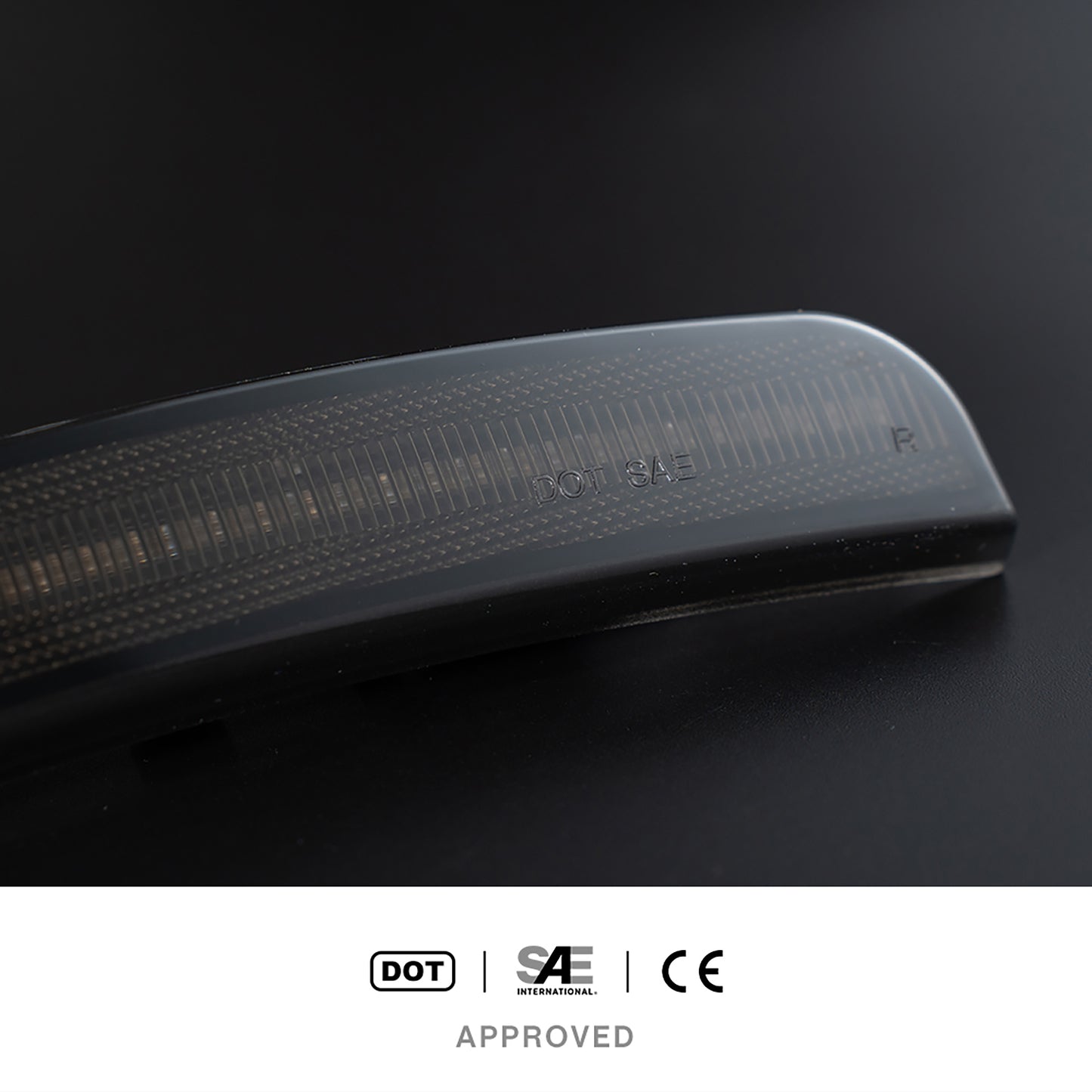 Bernsteinfarbene LED-Seitenmarkierungsleuchten mit getöntem Glas für Dodge Durango ab 2021