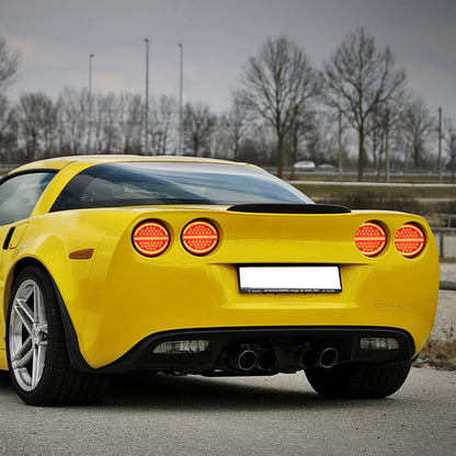 Clear Lens LED Halo Tail Light Assembly For 2005-2013 Chevrolet Corvette C6 - NS Auto Lighting