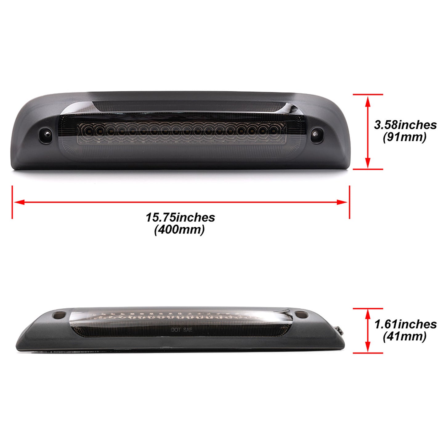 Smoked Lens F1 Style Strobe LED Third Brake Light For 2014-2019 Chevrolet Silverado, GMC Sierra - NS Auto Lighting